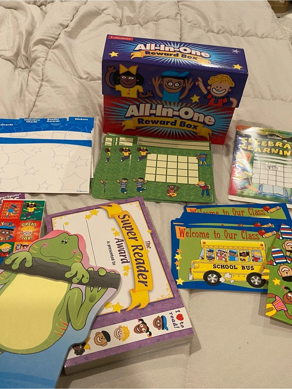 Lakeshore All-In-One Reward Box - Colorful Kids Sticker & Prize Set
